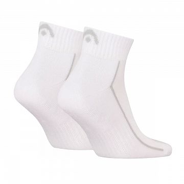 Head Tennis Performance Quarter Socks 2P White